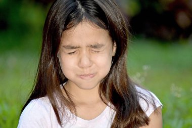 Stres altında ergen Asyalı kız