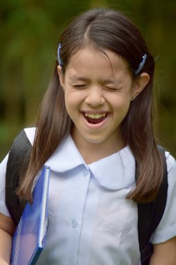 Stresli Kız Öğrenci Okul Kız