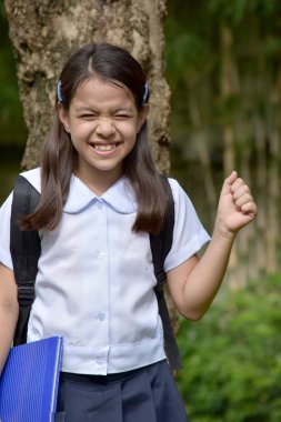 Hazırlık Kız Öğrenci Ve Kitap ile Mutluluk