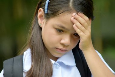 Unutkan Pretty Girl Öğrenci Not Defterleri ile Üniforma Giyen