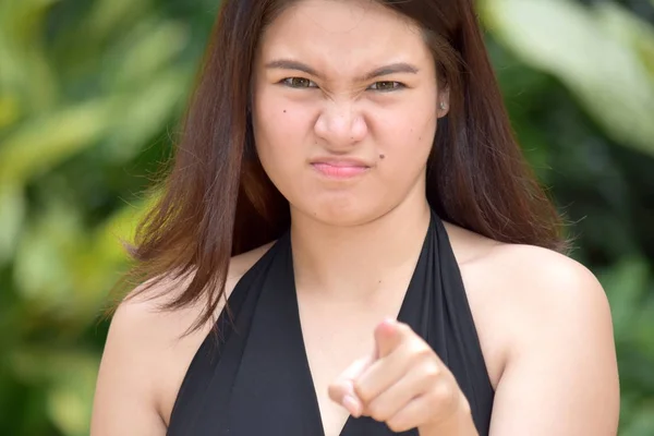 A Filipina Female And Anger