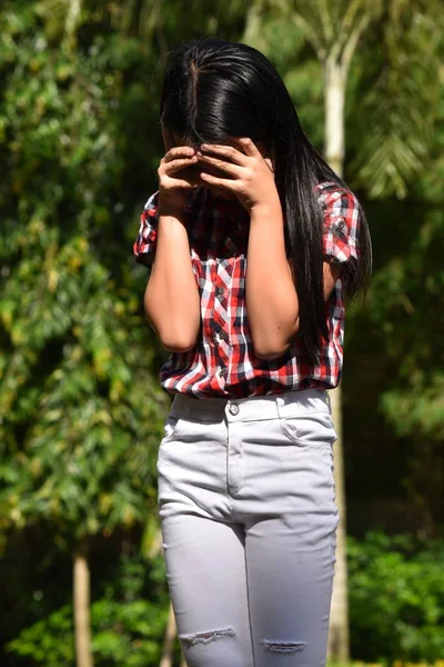 A Sad Genç Asyalı Kız Gençlik