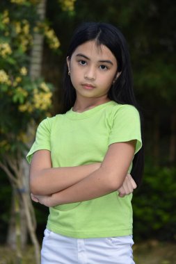 Sevimli Çeşitli Kız Portresi