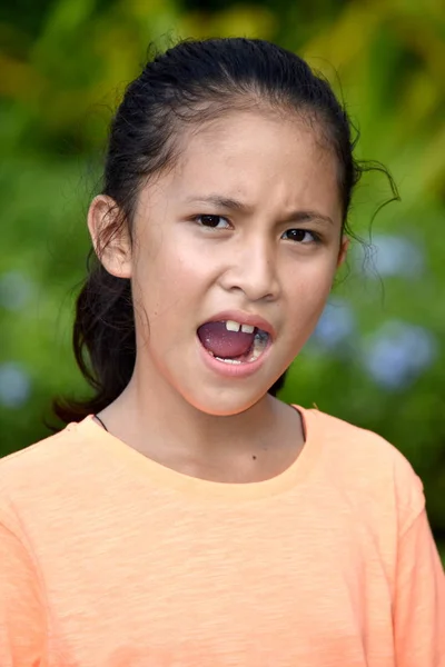An Upset Youthful Filipina Female — Stock Photo, Image