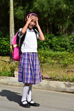 Stresli Hazırlık Asyalı Kişi Üniforma Giyen