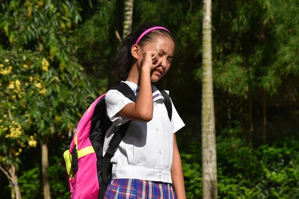 An A Tearful Female Student — Stock Photo, Image