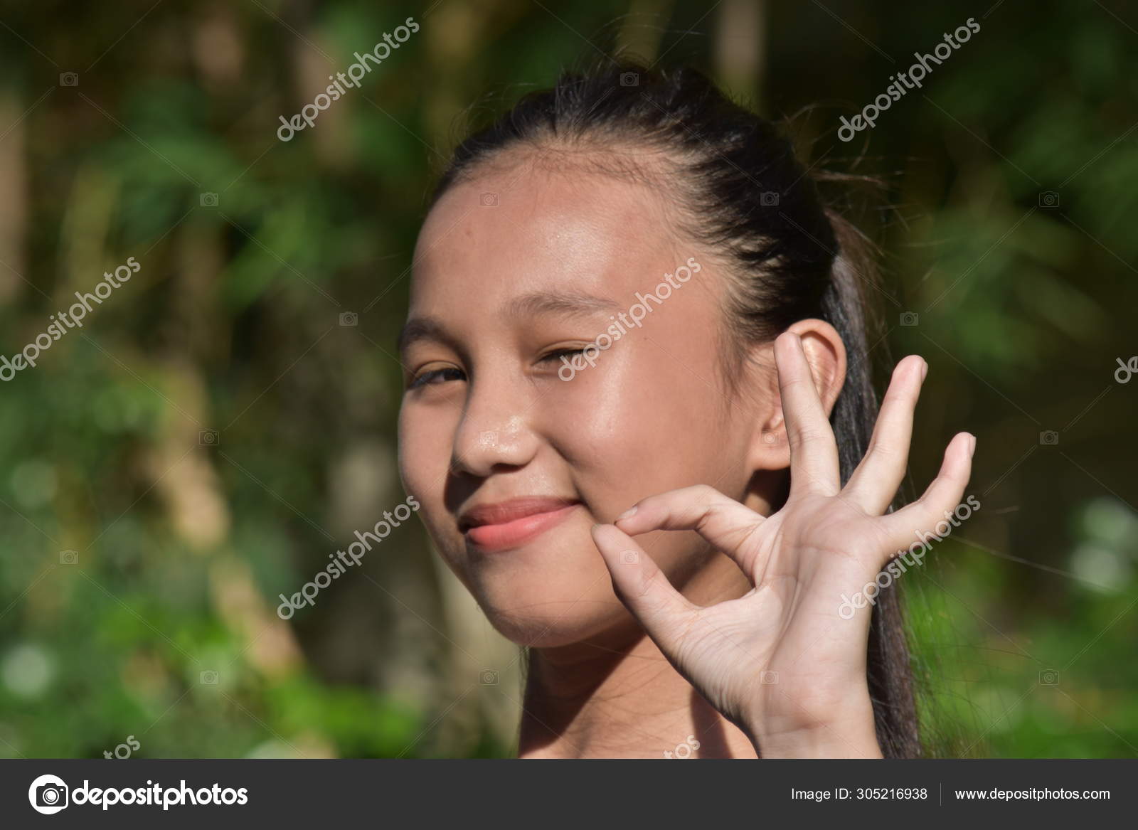 An Okay Female Youngster — Stock