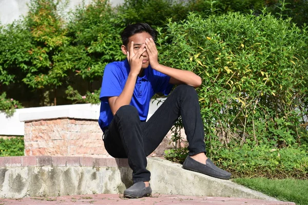 A Fearful Good Looking Asian Youngster — Stock Photo, Image