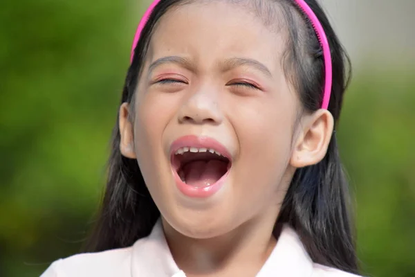 An Asian Juvenile Shouting — Stock fotografie