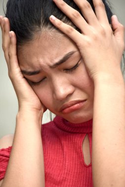 Stresli bir genç genç.