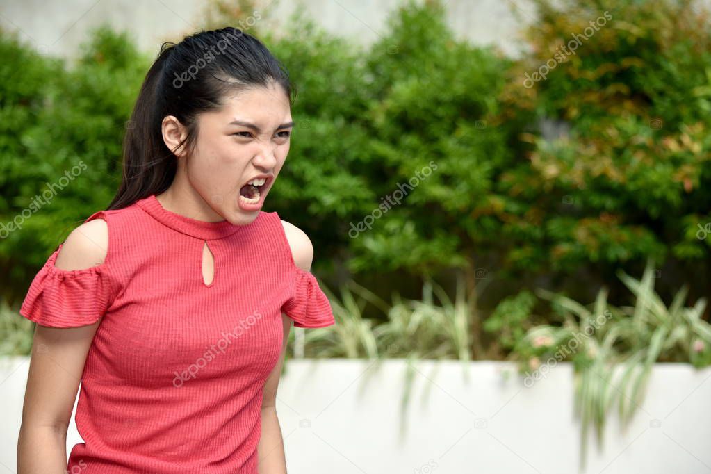 A Filipina Female And Anger