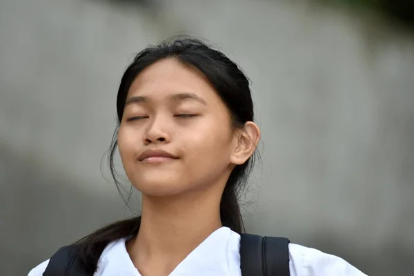 An A Female Student Wondering — Stock Photo, Image