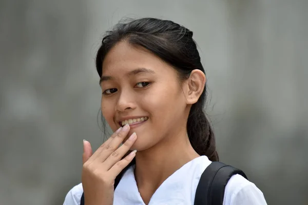 A Shy Girl Student — Stock Photo, Image