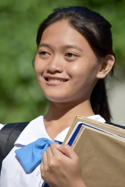 Una joven estudiante y la felicidad —  Fotos de Stock