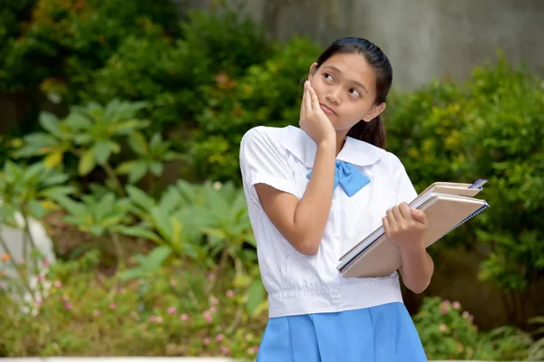 An A Wondering Filipina Female Student — Stockfoto