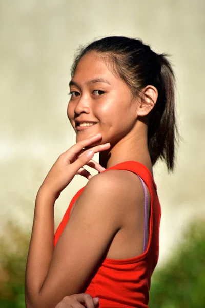 An A Thoughtful Girl Youth — Stock Photo, Image