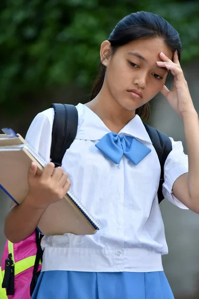 An An An Anxious Girl Student — Stock fotografie