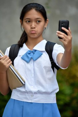 Sevimli Azınlık Öğrenci Selfie 'si.