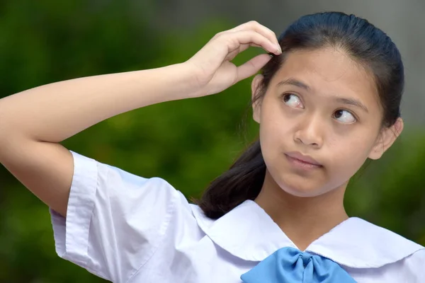 An A Confused Female Youngster — Stock Photo, Image