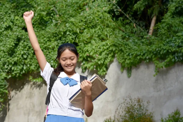 An A Winning Minority Girl Student — ストック写真