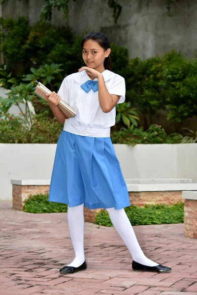 Een mooi schattig divers meisje student — Stockfoto