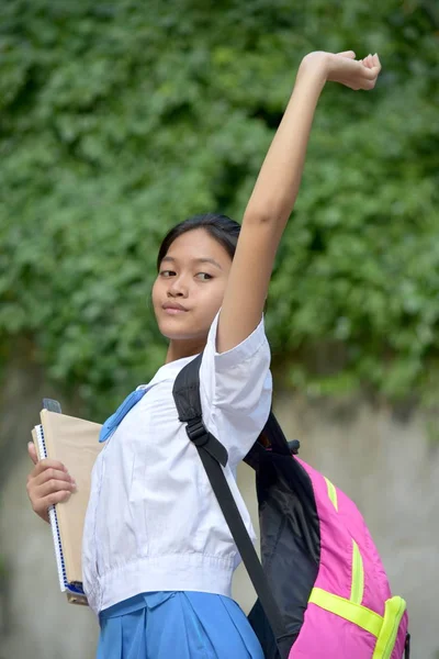 一个可爱的少数民族学校女生 — 图库照片