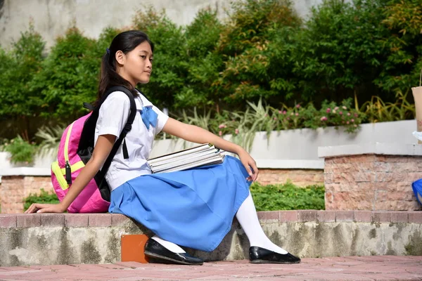 A Girl Student Wearing Skirt — Stock Photo, Image