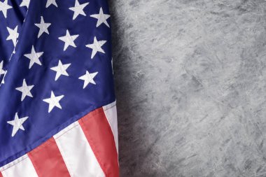 Çimento zemin üzerine Amerikan bayrağı