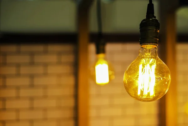 Light Bulb Inredning Med Kopia Utrymme — Stockfoto