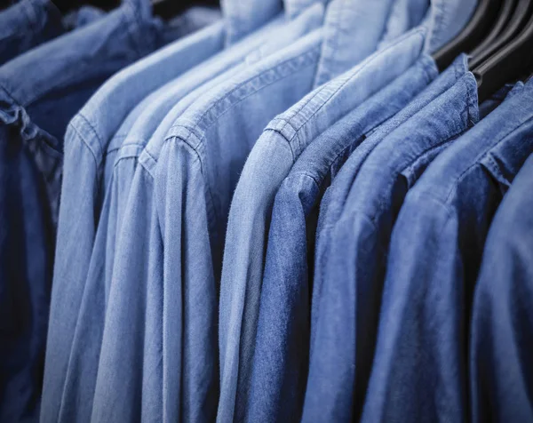 Blue Jeans Shirt Shop — Stock Photo, Image