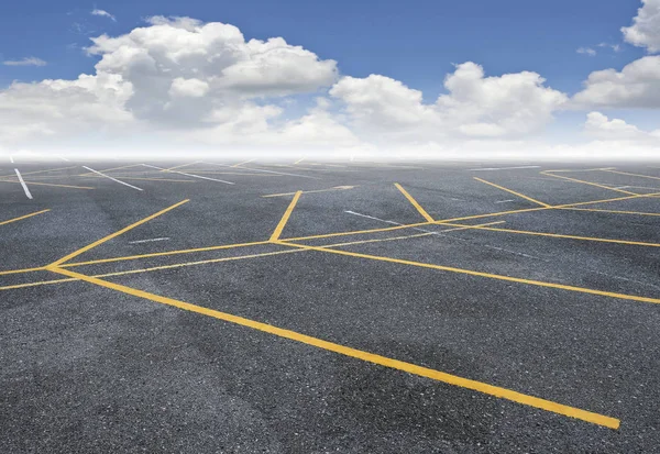 Car parking with blue sky — Stock Photo, Image