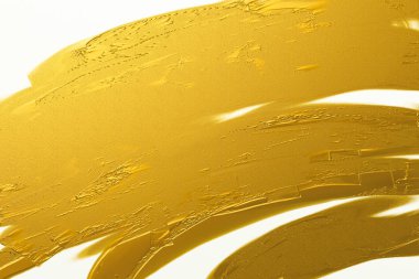 Beyaz tuval zemin üzerine altın Fırça kontur dokusu