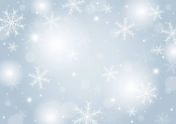 Christmas Background Concept Design White Snowflake Snow Copy Space Vector — Stock Vector