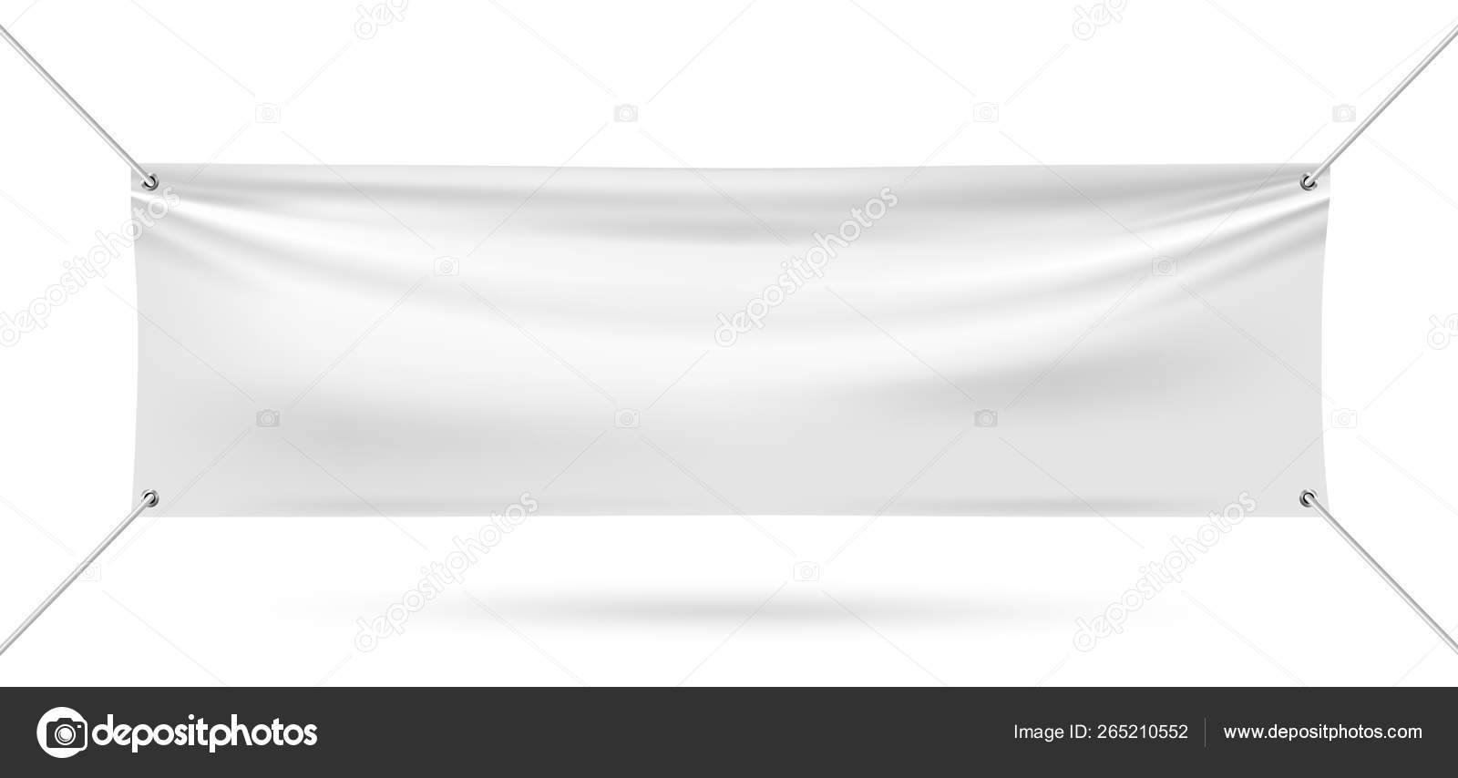 Download Mock Up Vinyl Banner On White Background Vector Illustration Stock Vector C Myimagine 265210552 PSD Mockup Templates
