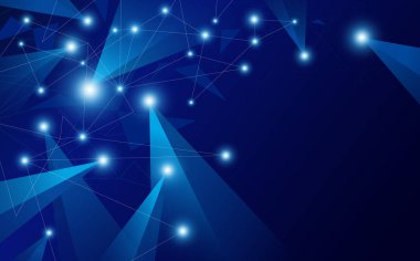 Soyut küresel ağ bağlantı arka plan vektör çizim