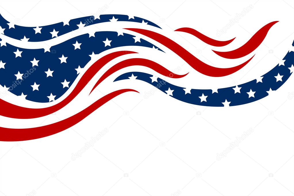 Abstract USA flag background vector illustration