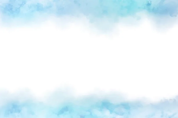 Abstraktes blaues Aquarell mit Wolkenhintergrund — Stockfoto