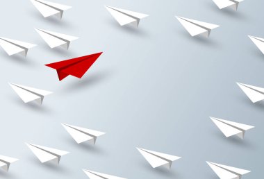 Kağıt düzlem vektör illüstrasyon liderlik konsept tasarımı