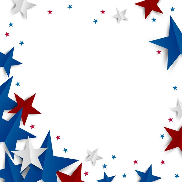 Papírová hvězda na bílém pozadí s prostorem pro kopírování den nezávislosti a ilustrace nápisu svátek — Stockový vektor