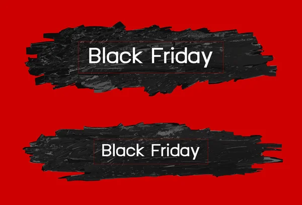 Black friday design on paint brush stroke texture background vector illustration — Stock Vector