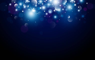 Bokeh ve ışık efekti vektör illüstrasyon Noel arka plan tasarımı