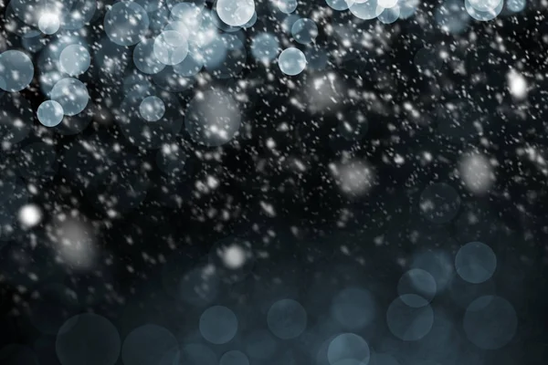 Śnieg spada z bokeh tle ilustracji — Zdjęcie stockowe