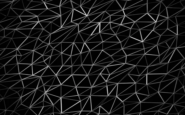 Silver Metal Wireframe Black Background Render — Stock Photo, Image