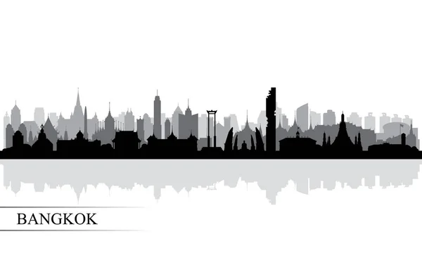 Bangkok Cidade Skyline Silhueta Fundo Ilustração Vetorial —  Vetores de Stock