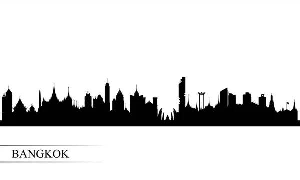 Bangkok Città Skyline Silhouette Sfondo Illustrazione Vettoriale — Vettoriale Stock