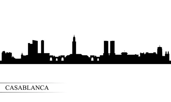 Casablanca panoramę miasta sylwetka tło — Wektor stockowy