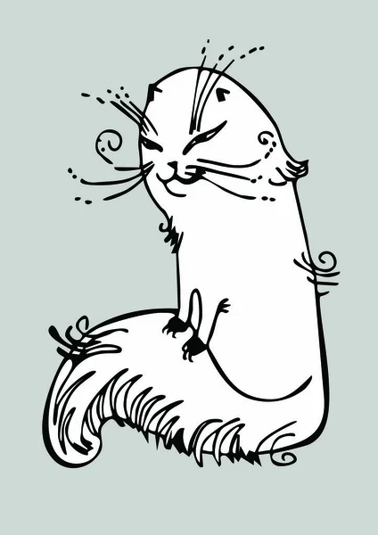 komik kedi, vektör çizim