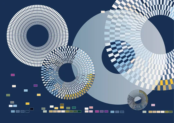 koyu mavi arka plan ile daireler