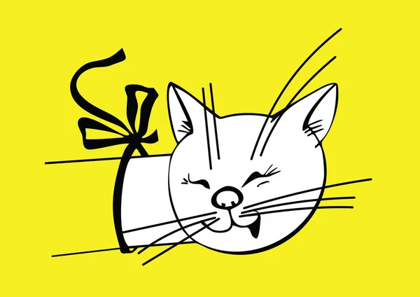 komik kedi, vektör çizim