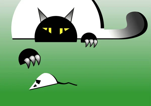 Gato Divertido Ilustración Del Vector — Archivo Imágenes Vectoriales